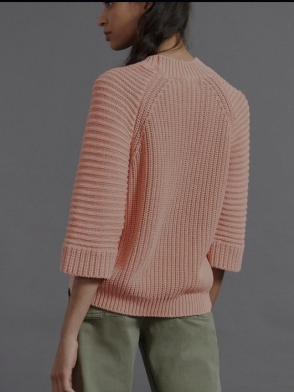NEW ! MAEVE  Coral  Ribbed Knit Sweater